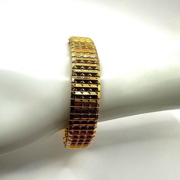 Spiedel gold tone expansion stretchy bracelet - Picture 4 of 9